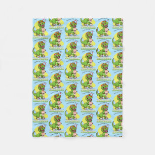 DINOSAUR ERA CARTOON QUOTE FLEECE DEKEN
