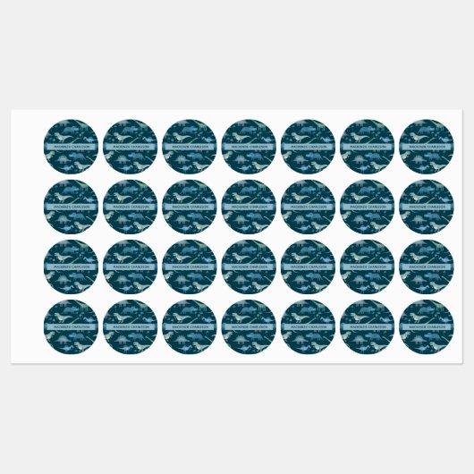 Dinosaur Etiketten voor aangepaste naam Labels (Vel)