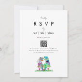 Dinosaur Eucalyptus Foliage Wedding Kaart (Achterkant)