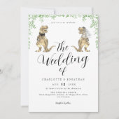 Dinosaur Eucalyptus Foliage Wedding Kaart (Voorkant)