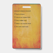 Dinosaur Explorer Badge for Kids Party (Arrière)