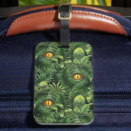Dinosaur Eyes Green Plants Ancient Creature Art Bagagelabel