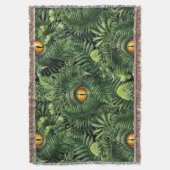 Dinosaur Eyes Green Plants Ancient Creature Art Deken (Voorkant Verticaal)