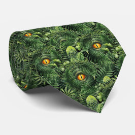 Dinosaur Eyes Green Plants Ancient Creature Art Stropdas