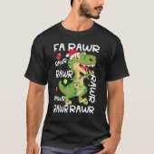 Dinosaur Fa Ra Ra Rawr Rex Kerstmis Paja T-shirt (Voorkant)