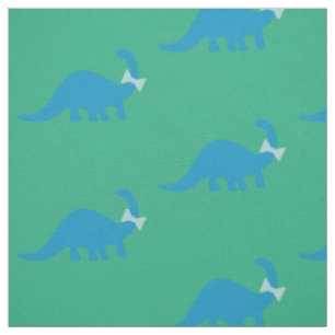 Dinosaur Fabric l Cute Blue Green Pattern Stof