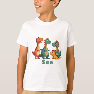 Dinosaur Familie T-shirt (zoon)
