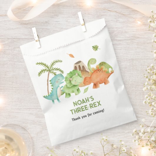 Dinosaur Faveur Sacs Garçon Anniversaire Trex Tric (Coupé)