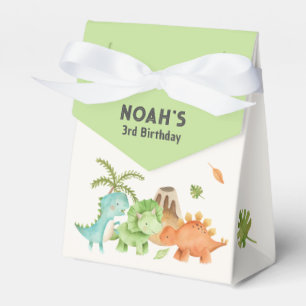 Dinosaur Favor Boxes - Waterverf Boy Verjaardag Bedankdoosjes