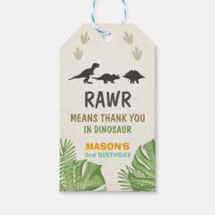 Dinosaur Favor Tags Dinosaur Birthday Party Cadeaulabel