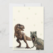 Dinosaur Feest Dieren Kinderen Verjaardag Kaart (Achterkant)