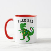 Dinosaur-feestdag: Rex-kerstboom Mok (Links)