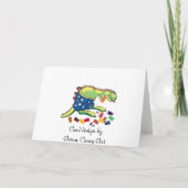 Dinosaur fête carte d'anniversaire ou invitation (Dos)