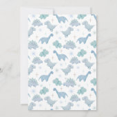 Dinosaur fête garçon Carte de remerciements d'anni (Dos)