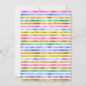 Dinosaur Fille Anniversaire Invitation Colorée Mig (Dos)