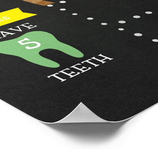 Dinosaur First Birthday Chalkboard Milestone Poster (Hoek)