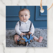 Dinosaur First Birthday Foto: Dank u wel Bedankjes Labels (Achterkant)