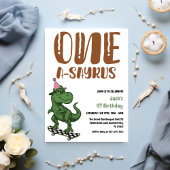 Dinosaur First Birthday, Skateboard Dinos 1 st Kaart