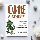 Dinosaur First Birthday, Skateboard Dinos 1 st Kaart