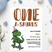 Dinosaur First Birthday, Skateboard Dinos 1 st Kaart