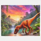 Dinosaur Fleece Deken (Voorkant (Horizontaal))