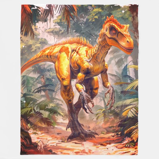 Dinosaur Fleece Deken (Voorkant)