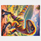 Dinosaur Fleece Deken (Voorkant (Horizontaal))