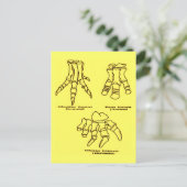 Dinosaur Foot Botten Briefkaart (Staand voorkant)
