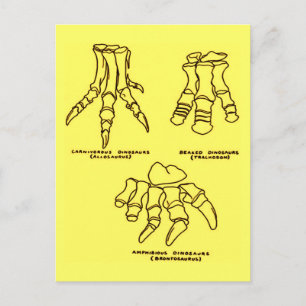 Dinosaur Foot Botten Briefkaart