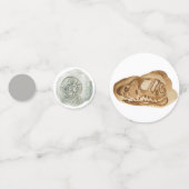 Dinosaur fossiel kind verjaarfeest confetti (Voorkanten)