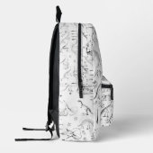 Dinosaur Fossil Botten Custom Name School Bedrukte Rugzak (Links)