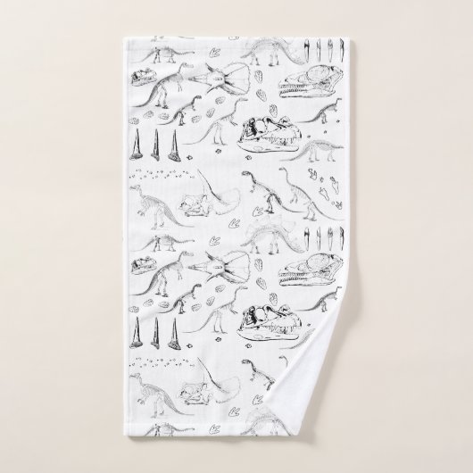 Dinosaur Fossil Botten Patroon Bad Handdoek (Handdoek)