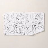 Dinosaur Fossil Botten Patroon Bad Handdoek (Handdoek)