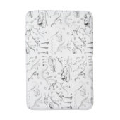 Dinosaur Fossil Botten Patroon Badmat (Voorkant Verticaal)