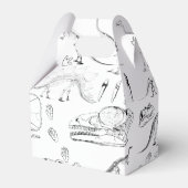 Dinosaur Fossil Botten Patroon Bedankdoosjes (Voorkant Zijde)