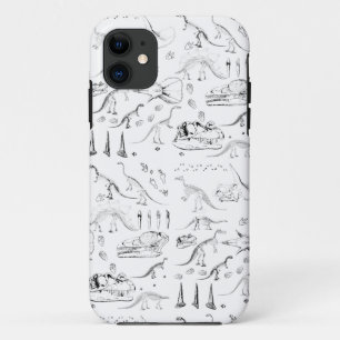 Dinosaur Fossil Botten Patroon iPhone 11 Hoesje