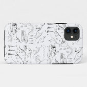 Dinosaur Fossil Botten Patroon Case-Mate iPhone Case (Achterkant (horizontaal))