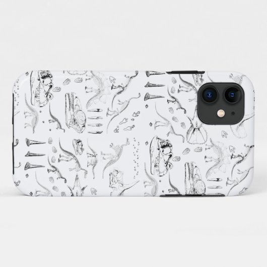 Dinosaur Fossil Botten Patroon Case-Mate iPhone Case (Achterkant (horizontaal))