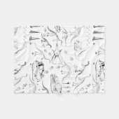 Dinosaur Fossil Botten Patroon Fleece Deken (Voorkant (Horizontaal))