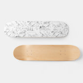 Dinosaur Fossil Botten Patroon Skateboard (Horizontaal)