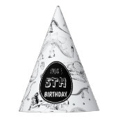 Dinosaur Fossil Botten Pattern Birthday Age Feesthoedjes (Voorkant)