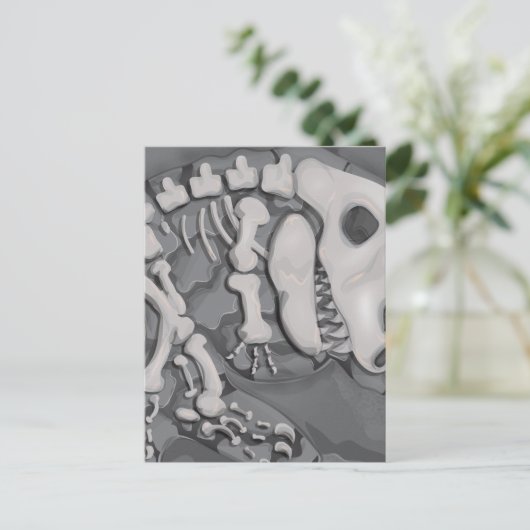Dinosaur Fossil Briefkaart (Staand voorkant)