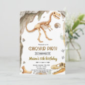 Dinosaur fossil party invitation (Debout devant)
