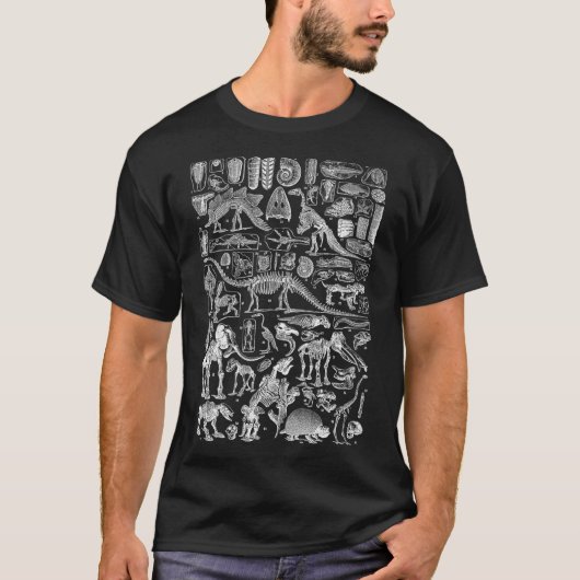 Dinosaur Fossils TRex Paleontology Science archeol T-shirt (Voorkant)