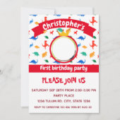 Dinosaur Foto Party Red Kaart (Voorkant)