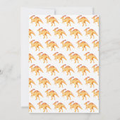 Dinosaur Fourth Birthday Party Invitation Kaart (Achterkant)