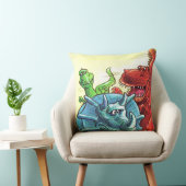 Dinosaur Friends Kussen (Stoel)