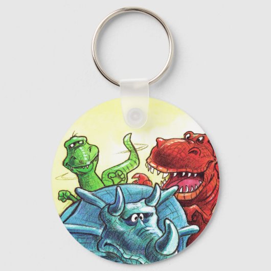Dinosaur Friends Sleutelhanger (Voorkant)