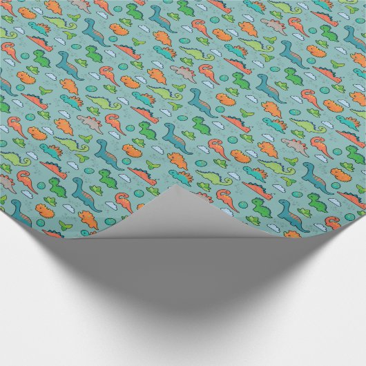 Dinosaur Fun Cadeaupapier (Hoek)