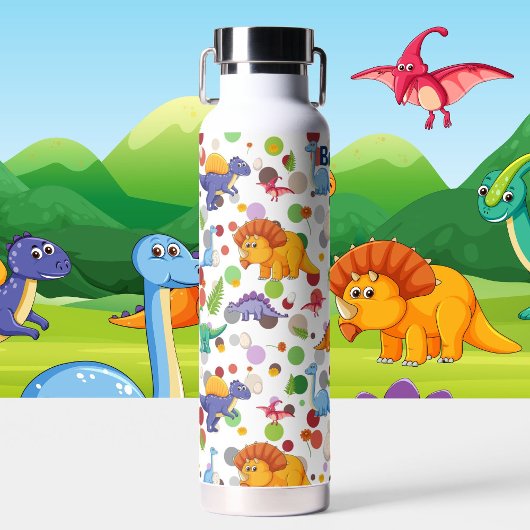 Dinosaur Fun Persoonlijke naam Duurzaam Waterfles